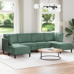 vidaXL Set de mobilier pentru living 6 pcs Verde Marii Catifea GartenMobel Dekor (3413777)
