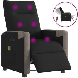vidaXL Fotoliu electric de masaj rabatabil, negru, textil GartenMobel Dekor (3324087)