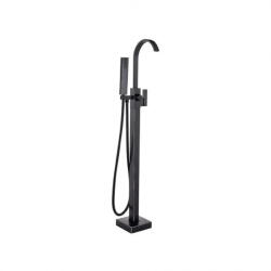 Korman Technik Baterie de podea pentru cada freestanding, negru mat, alama sanitara, CF2036 (AT1CT-D1OC-RS1S-CF2036)