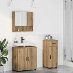 vidaXL Set de mobilier pentru baie cu sertar 3 pcs Stejar Artizanal GartenMobel Dekor (3392962)