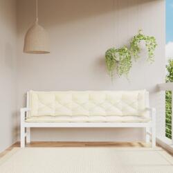 vidaXL Perne banca de gradina 2 buc. , alb crem, tesatura oxford GartenMobel Dekor (315042)