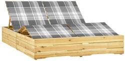 vidaXL Sezlong dublu cu perne, lemn de pin tratat GartenMobel Dekor (3065998)