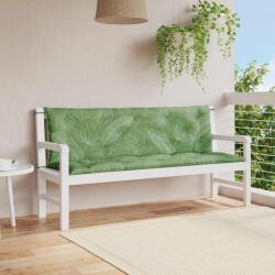 vidaXL Perne banca de gradina, 2 buc, 150x50x7cm, model frunze, textil GartenMobel Dekor (361713)