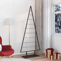 vidaXL Pom de Craciun din metal cu suport Negru 210 cm Otel GartenMobel Dekor (42019174)