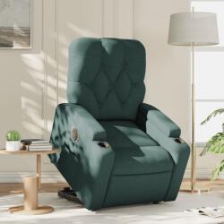 vidaXL Fotoliu electric rabatabil cu ridicare, verde închis, textil GartenMobel Dekor (3204740)