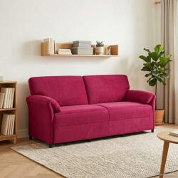 vidaXL Sofa cu 3 locuri Rosu Vin 198 x 83 x 95 cm Catifea GartenMobel Dekor (42033972) Canapea
