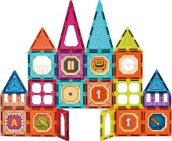 Bufnitel Set de constructie magnetic Bufnitel, 32 piese colorate, 7.5 cm, 3 ani+ (CH1019)