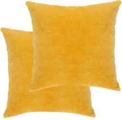 vidaXL Perne decorative, 2 buc. , galben, 45 x 45 cm, catifea bumbac GartenMobel Dekor (284045)