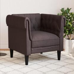 vidaXL Fotoliu Chesterfield maro închis, material textil GartenMobel Dekor (372541) Canapea
