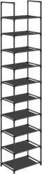 SONGMICS Suport pentru pantofi Songmics cu 10 nivele, metal si textil, negru (EZ-LSR110B02) Pantofar