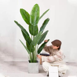 Alessandro Design Planta artificiala Pasarea Paradisului (Strelitzia Nicolai) 160 cm, 11 frunze, verde (AT1CT-SH1A-DRST-PA11/160)