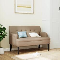 vidaXL Bancheta cu spatar, cappuccino, 112x65, 5x75 cm, piele ecologica GartenMobel Dekor (372152)