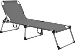 vidaXL Pat pliabil senior, extra înalt, gri, aluminiu GartenMobel Dekor (47915)