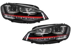 KITT Specials Faruri LED pentru VW Golf 7 VII 2012-2017, design GTI, semnal dinamic (HLVWG7GTILEDFW)