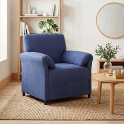 vidaXL Sofa cu un loc Albastru Politie 88 x 83 x 95 cm Catifea GartenMobel Dekor (42033937) Canapea