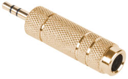  Adaptor jack 3.5 mm tata la 6.3 mm mama, metalic auriu Gold (ZLA0323)