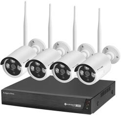 Kruger Matz Set supraveghere video NVR WiFi cu 4 camere 1080p, Tuya C200, IP66 (KM2240)