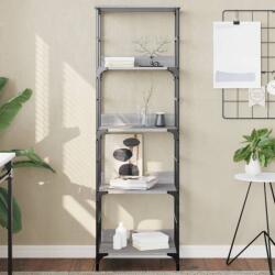 vidaXL Raft de carti, gri sonoma, 50x33x153 cm, lemn prelucrat GartenMobel Dekor (835277) Biblioteca