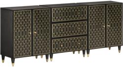 vidaXL Dulapuri laterale, 3 buc. , 60x33x75 cm, lemn masiv de mango GartenMobel Dekor (3206312) Comoda