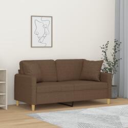 vidaXL Canapea cu 2 locuri cu pernute, maro, 140 cm, textil GartenMobel Dekor (3200912) Canapea