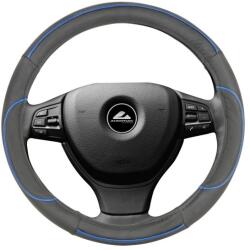 Automax Husa volan neagra cu insertii albastre, 35-37 cm, material cauciucat (9317)