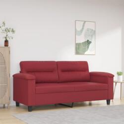 vidaXL Canapea cu 2 locuri, rosu vin, 140 cm, piele ecologica GartenMobel Dekor (359586) Canapea