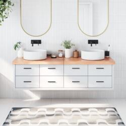 vidaXL Blat de baie, maro deschis, 180x60x(2-6) cm, lemn masiv tratat GartenMobel Dekor (3156168)