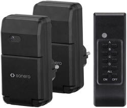  Set 2 prize de exterior wireless cu telecomanda Sonero, IP44, 1100W (S-RCS302)
