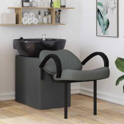 vidaXL Scaun pentru sampon Manual Gri Inchis si Negru 63 x 141 x 92 cm GartenMobel Dekor (42009074)