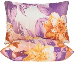 Somnart Set 2 perne Somnart 50x70 cm din microfibra mov cu flori, hipoalergenice (3687)