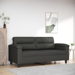 vidaXL Canapea cu 2 locuri, gri închis, 140 cm, tesatura microfibra GartenMobel Dekor (349223) Canapea