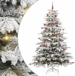 vidaXL Brad de Craciun artificial cu ramuri articulare Alb 210 cm GartenMobel Dekor (3395649)