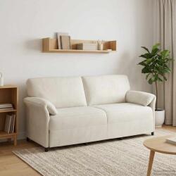 vidaXL Sofa cu 3 locuri Crem 198 x 83 x 95 cm Catifea GartenMobel Dekor (42033975) Canapea