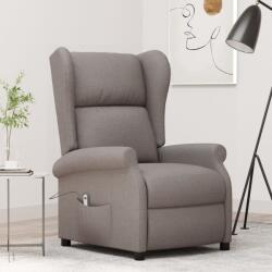 vidaXL Fotoliu rabatabil cu spatar aripi, gri taupe, textil GartenMobel Dekor (3098327)