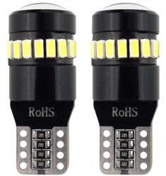 AMiO Bec LED Canbus T10 W5W alb 12V-24V, 18 SMD 3014, set 2 buc Amio (AM02446)