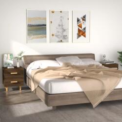 vidaXL Noptiere, 2 buc. , stejar maro, 40x35x47, 5 cm GartenMobel Dekor (817290)