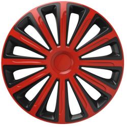 Automax Set 4 capace roti 13 inch Versaco Trend rosu-negru din ABS rezistent (V8876)