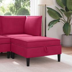 vidaXL Taburet cu depozitare Rosu Vin Catifea GartenMobel Dekor (42027137) Canapea