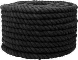 vidaXL Sfoara Negru 1, 6 x 1, 6 x 5000 cm Bumbac GartenMobel Dekor (42011822)