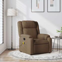 vidaXL Fotoliu de masaj rabatabil, maro, material textil GartenMobel Dekor (373552)