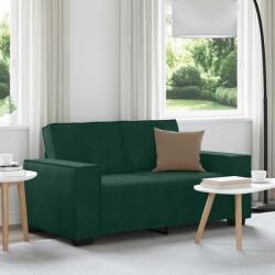 vidaXL Canapea cu 2 locuri, verde închis, 160x78x84 cm, catifea GartenMobel Dekor (4105012) Canapea