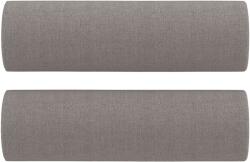vidaXL Set 2 Perne Decorative pentru Canapea, Material Textil, Culoare Gri Taupe, Diametru 15cm, Lungime 50cm (349508)