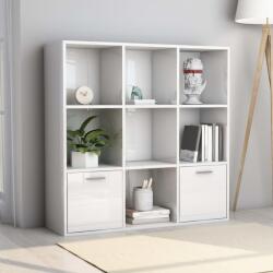 vidaXL Biblioteca, alb extralucios, 98 x 30 x 98 cm, lemn prelucrat GartenMobel Dekor (801122) Biblioteca