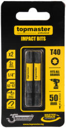 Topmaster Professional Set 2 biti de impact TX40, 50 mm, otel S2, Top Master Pro (338741) Surubelnita