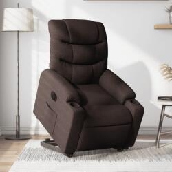 vidaXL Fotoliu electric rabatabil cu ridicare, maro închis, textil GartenMobel Dekor (3206668)
