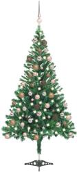 vidaXL Brad de Craciun pre-iluminat cu globuri, 120 cm, 230 ramuri GartenMobel Dekor (3077573)