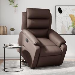 vidaXL Fotoliu rabatabil electric cu ridicare, maro, piele ecologica GartenMobel Dekor (3205058)