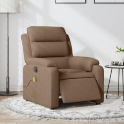 vidaXL Fotoliu electric de masaj rabatabil, maro, textil GartenMobel Dekor (3204972)