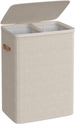 Songmics Cos de rufe SONGMICS cu 2 compartimente, capac si saci detasabili, 170 L, bej (EZ-LCB813L01)