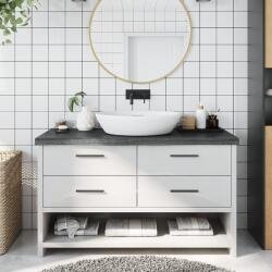 vidaXL Blat de baie, gri închis, 100x30x(2-6) cm, lemn masiv tratat GartenMobel Dekor (3156223)